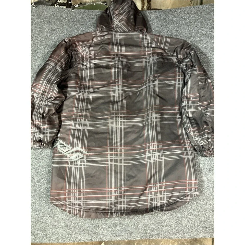 Fox Racing Tech FX Plaid Snowboard Ski Jacket Insulated Men's XL Black